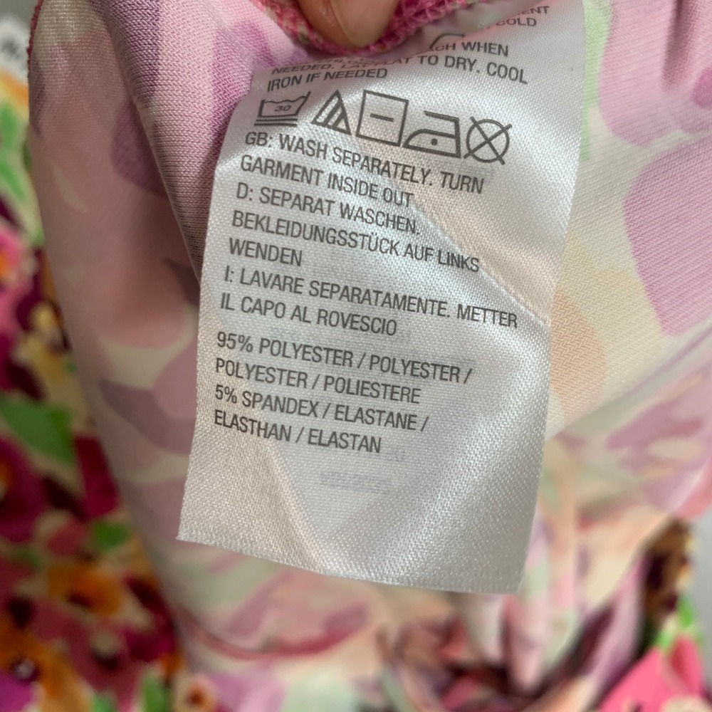 Quacker Factory Floral Pants Women's 1X Multi-Color Crop Wide Leg Casual - Picture 7 of 10